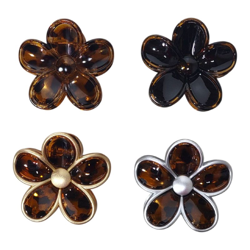 GANCHO PARA EL CABELLO DE DISEÑO DE FLOR, PINZAS DE SUJECION FUERTE, ACCESORIO PARA EL CABELLO PAQUETE DE 12UND 7X7CM