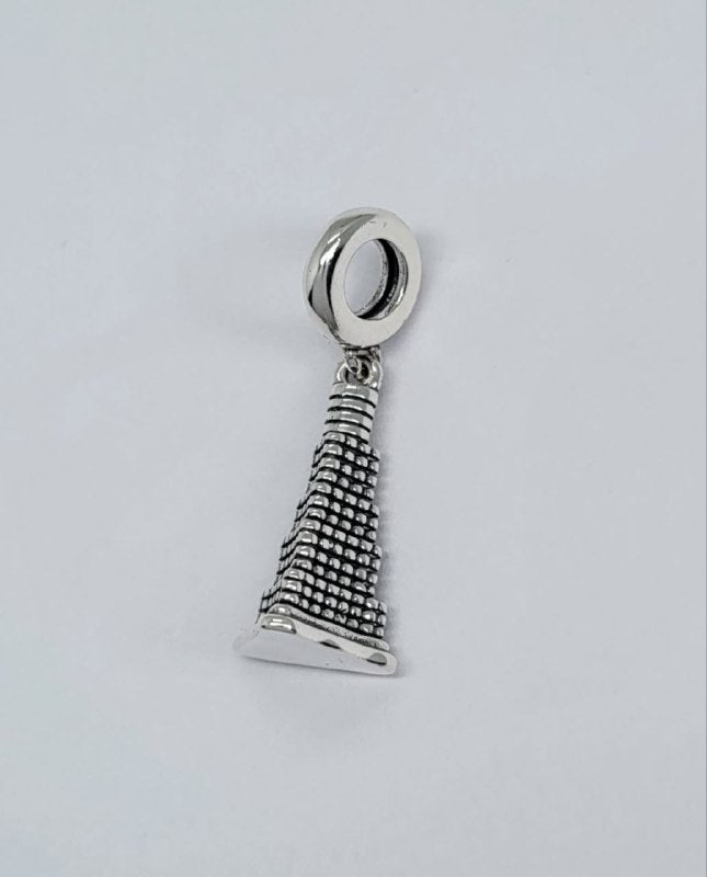 PCHARM4115 FORMA DE BURJ KHALIFA PANDORA PLATA 9.25