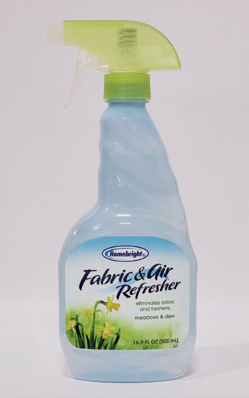 AMBIENTADOR AROMATIZANTE EN SPRAY PARA TELAS Y AIRE, ELIMINA OLORES Y REFRESCA AROMA A PRADOS Y ROCIO HOMEBRIGHT 500ML