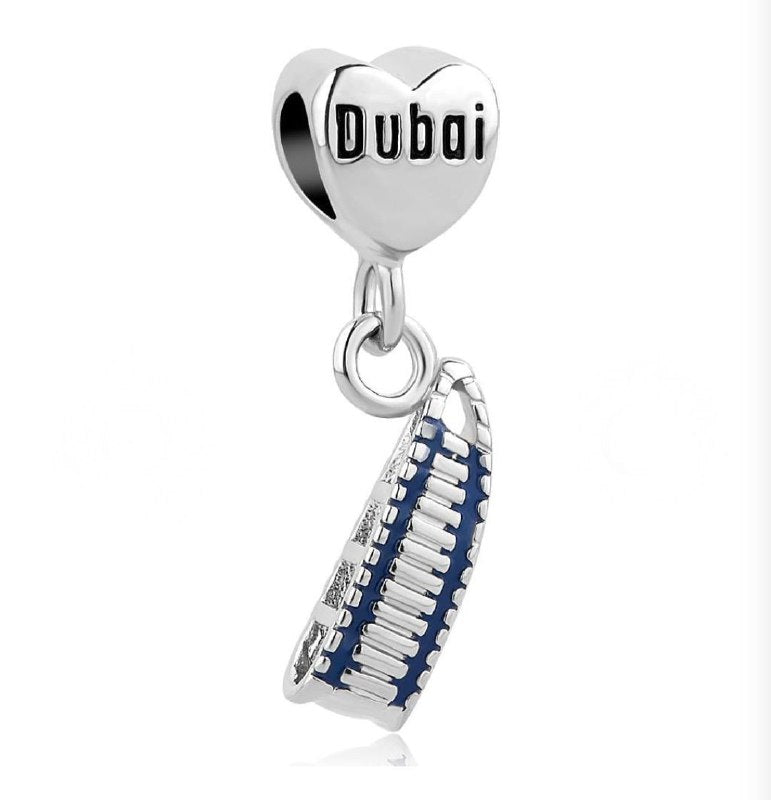 PCHARM4116 FORMA DE BURJ SAILING PANDORA PLATA 9.25