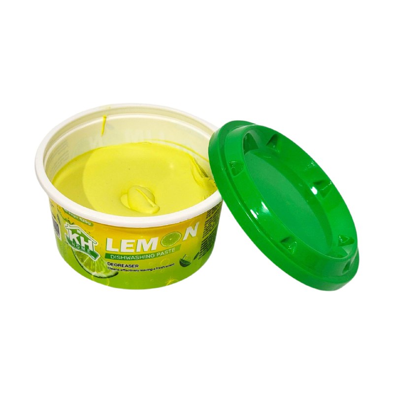 JABON PARA LAVAR TRASTES PLATOS DESENGRASANTE CON AROMA A LIMON KH HOME 425G