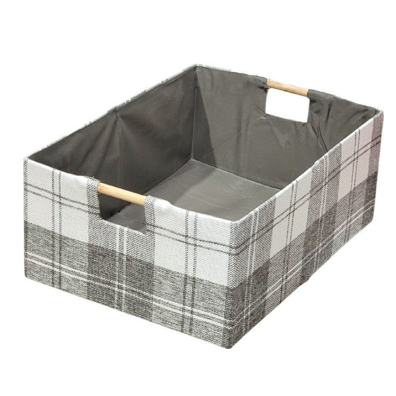 ORGANIZADOR CAJA DE ALMACENAMIENTO PLEGABLE CON TAPA 33X13CM, CESTA DE TELA PERFECTA PARA MANTENER TU ESPACIO LIMPIO Y ORDENADO MNT HOME IMPLEMENTS