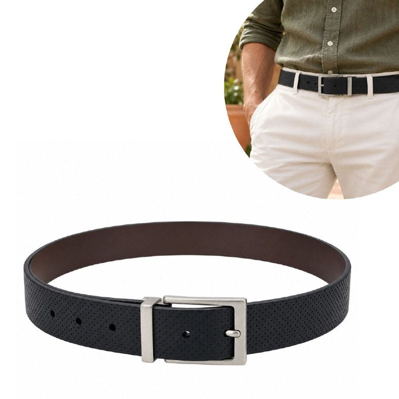 FAJA ORIGINAL NIKE REVERSIBLE PARA CABALLERO COLOR NEGRO Y CAFÉ TALLA M 34-36