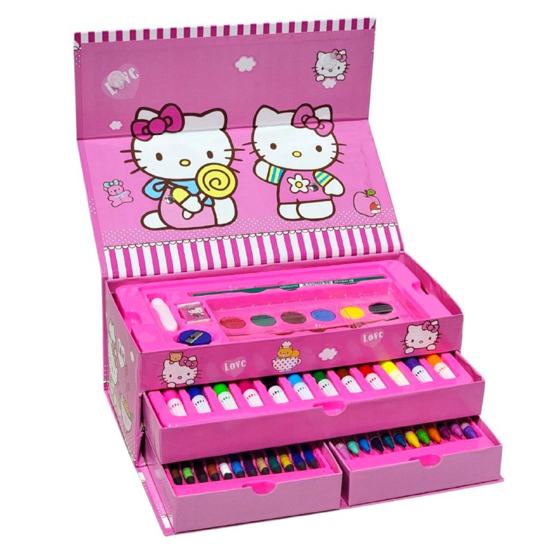 ESTUCHE DE ARTE DE HELLO KITTY DE 54 PIEZAS