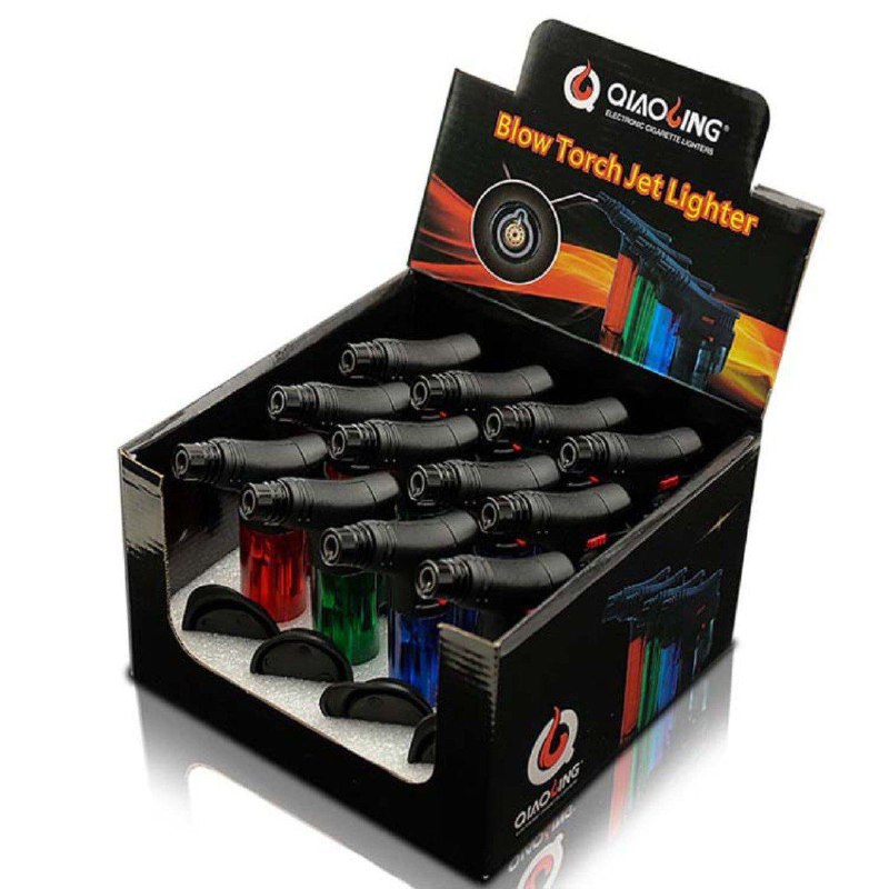 ENCENDEDOR SOPLETE TURBO DE GAS PORTATIL CON SOPORTE MODELO QL-001, 4 COLORES
