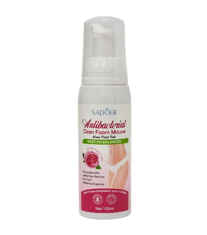 JABON INTIMO EN ESPUMA ANTIBACTERIAL DE MUJER CON EXTRACTO DE ROSA SADOER 100ML