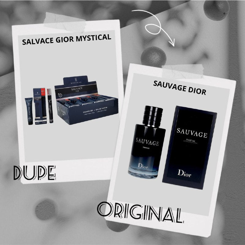 SET PERFUME EN TUBO PARA HOMBRE MYSTICAL SALVACE GIOR 27 EDP 35ML, SHOWER GEL 40ML (H)
