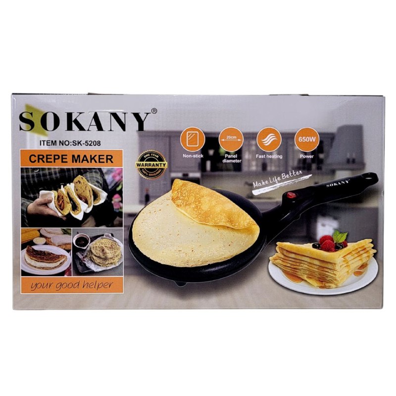 MAQUINA PARA HACER CREPAS SK-5208 SOKANY