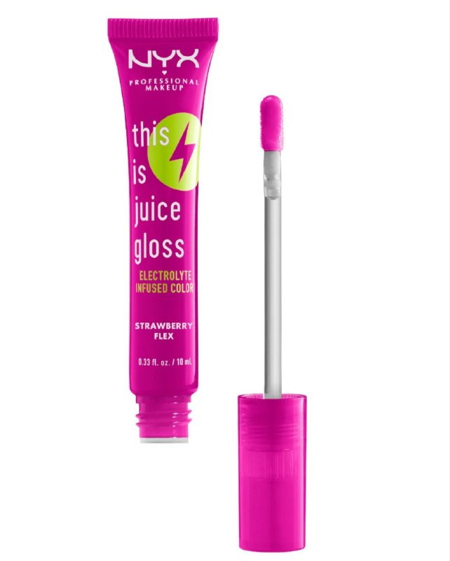 BRILLO LABIAL HIDRATANTE DE LARGA DURACION TONO STRAWBERRY FLEX NYX 10ML