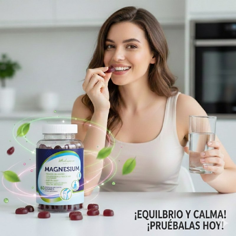VITAMINAS EN GOMITAS DE MAGNESIO, FOMENTA LA RELAJACION, SALUD Y FUNCIONAMIENTO MISCULAR, ANIMO, FUNCION CEREBRAL CONCENTRACION SABOR FRAMBUESA Y DURAZNO WHOLESOME HEALTH 60UND
