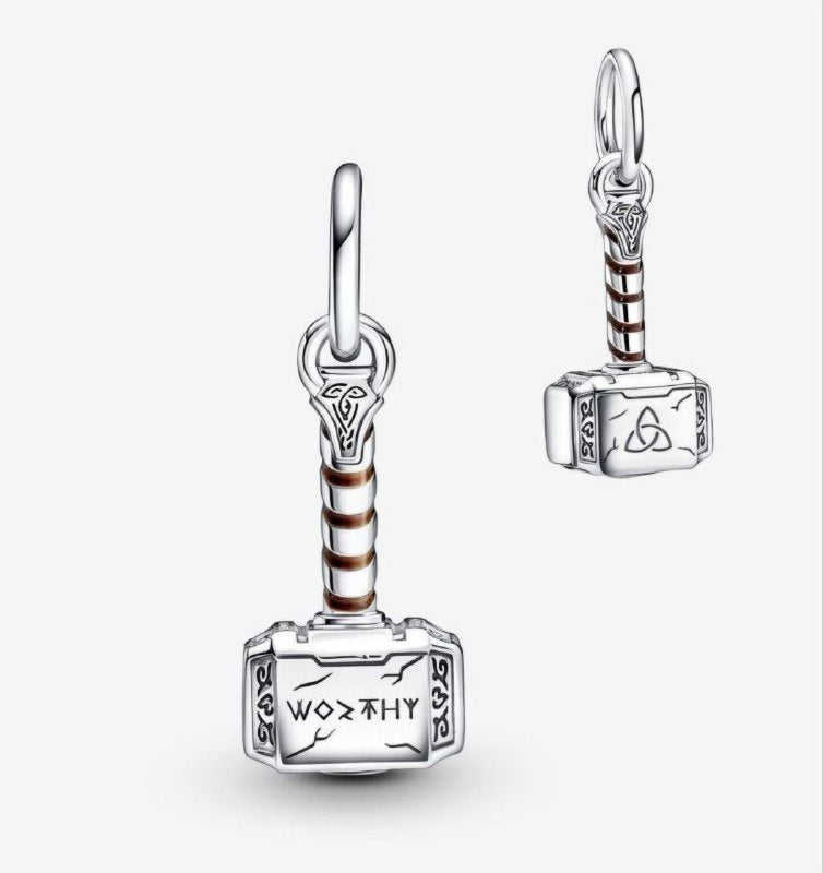 PCHARM2859$1 FORMA MJOLNIR MARTILLO DE THOR PANDORA PLATA 9.25