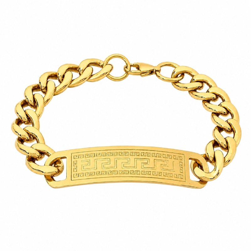 PULSERA DE ENCHAPE PARA CABALLERO, LINEAS 21CM