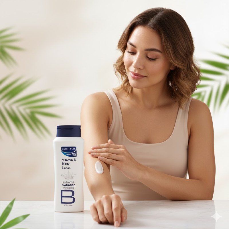 CREMA CORPORAL HIDRATANTE PARA PIEL SECA Y SENSIBLE CON VITAMINA E BODYMATE 590ML
