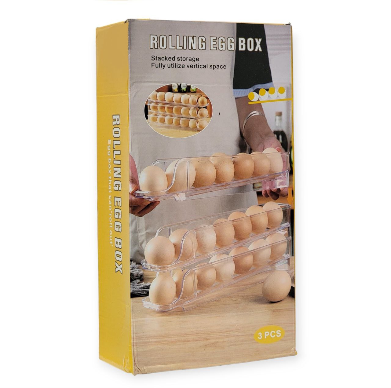 ORGANIZADOR DE HUEVOS TRANSPARENTE HUEVERA PARA 21 HUEVOS