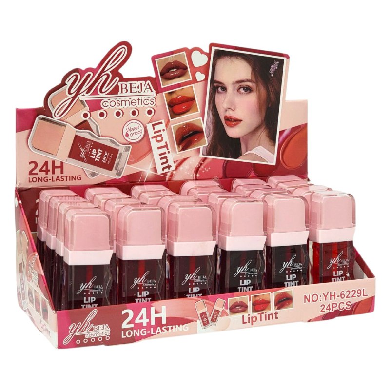 BRILLO LABIAL TINTA DE LABIOS Y RUBOR DE LARGA DURACION 24H 8.5ML, OFRECE UNA TINTA PARA LABIOS Y RUBOR DE LARGA DURACION YH BEJA COSMETICS