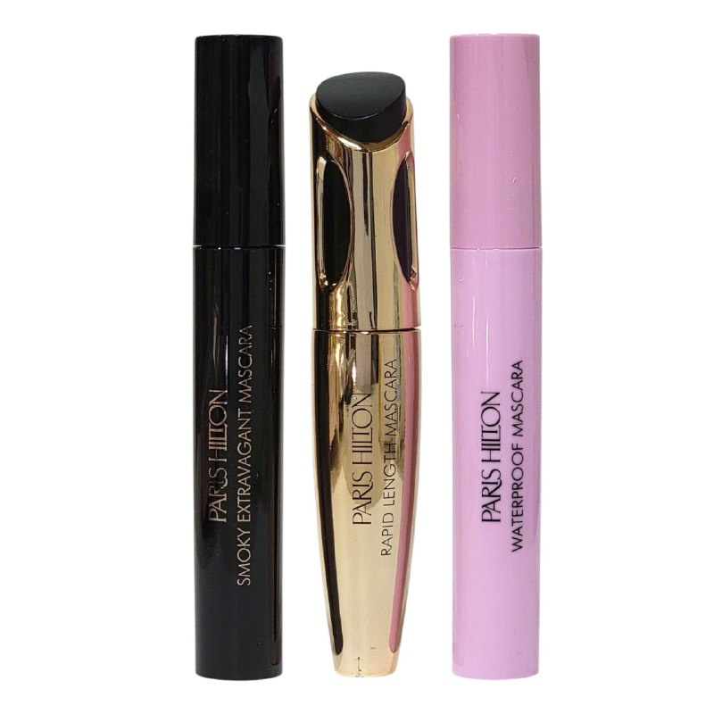 SET DE RIMEL PESTAÑAS DESLUMBRANTES LONGITUD DEFINICION LIMPIA SIN GRUMOS PARIS HILTON 8MLX3