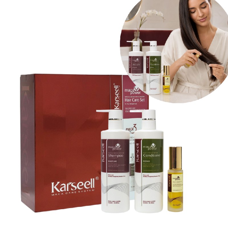 SET DE TRATAMIENTO CAPILAR DE HIDRATACION, RECONSTRUCCION Y NUTRICION CON ESENCIA DE MACA PERUANA KARSEELL