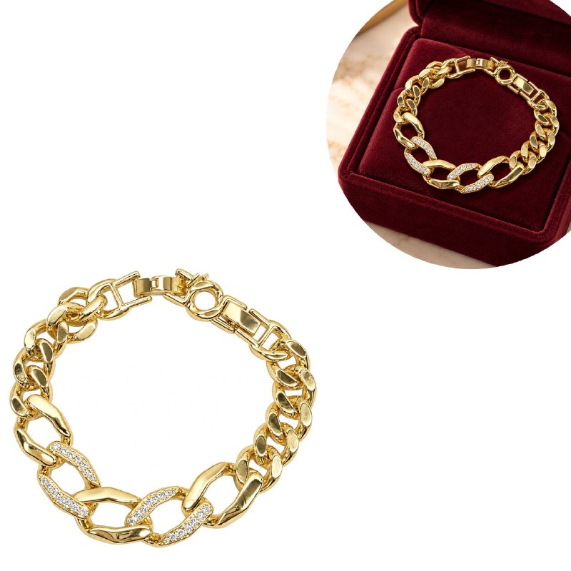 PULSERA DE ENCHAPE PARA DAMA 16CM