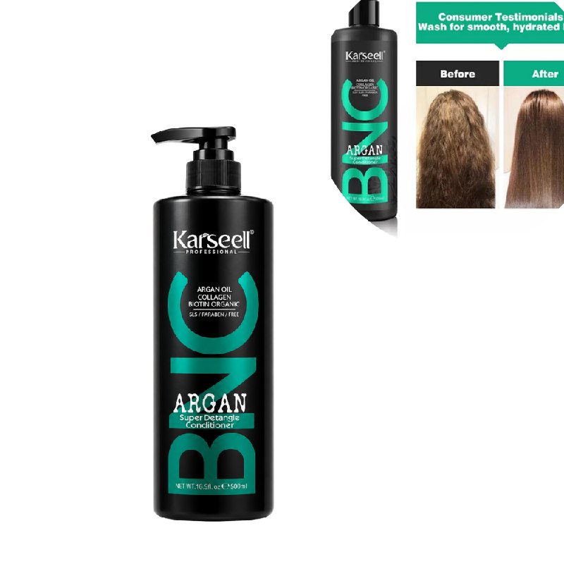 ACONDICIONADOR DESENREDANTE, FORTALECEDOR Y SUAVIZANTE CON COLAGENO Y BIOTINA KARSEELL 500ML