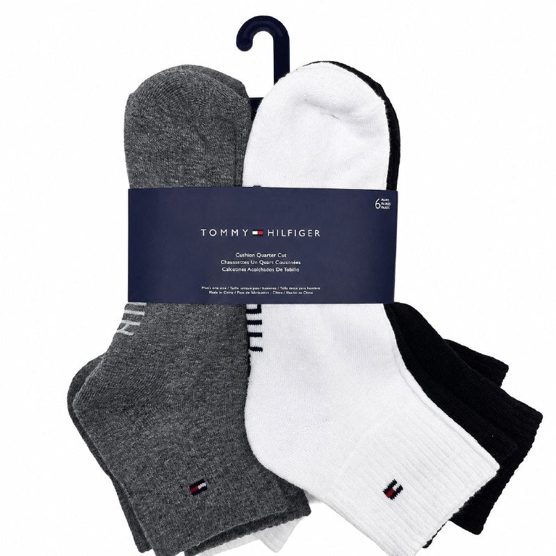CALCETA TOBILLERA TOMMY HILFIGER PARA HOMBRE 6 PARES TALLA ÚNICA