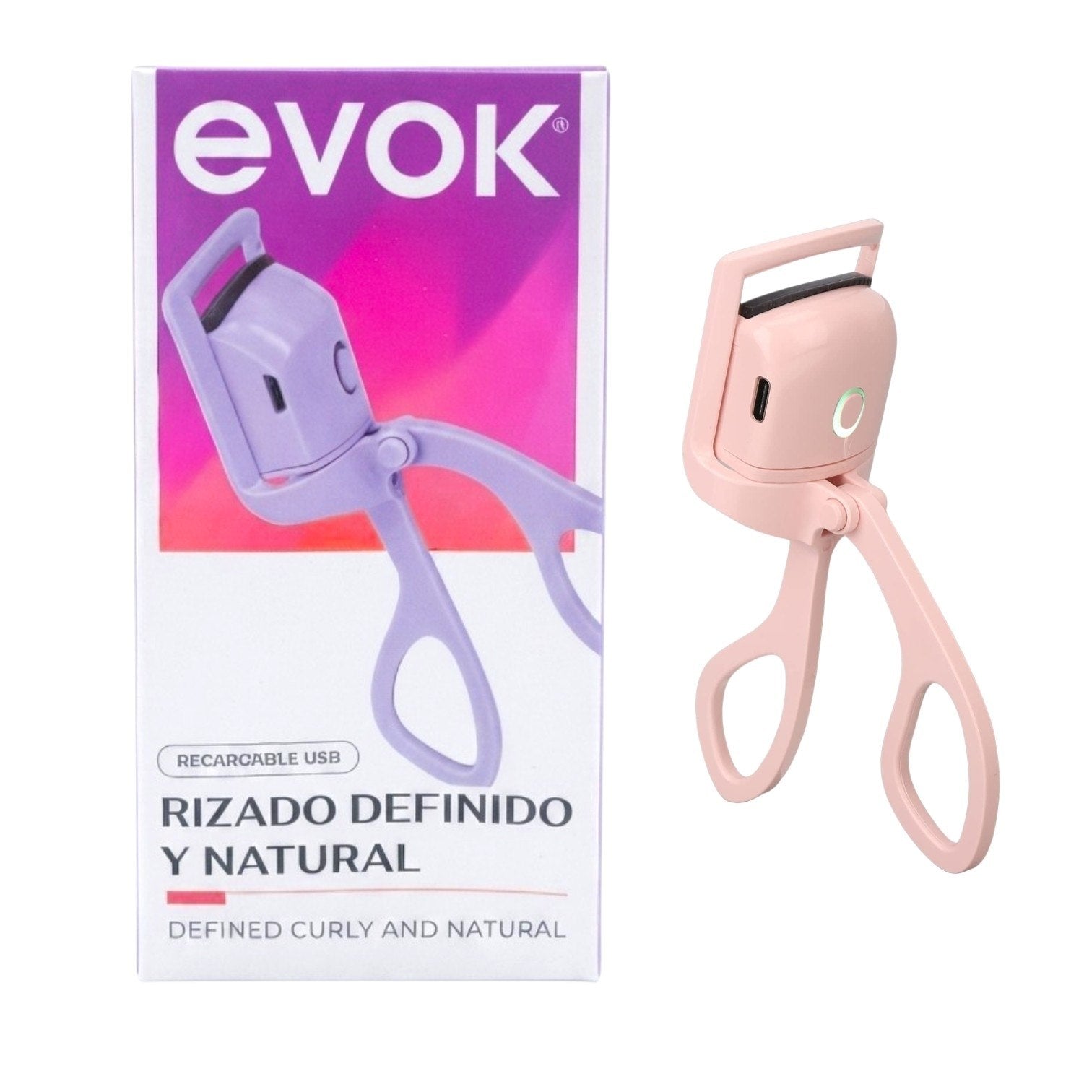 RIZADOR DE PESTAÑAS ELÉCTRICO LEVANTAR, CURVAR Y DEFINIR CÓMODA Y PRECISA EVOK