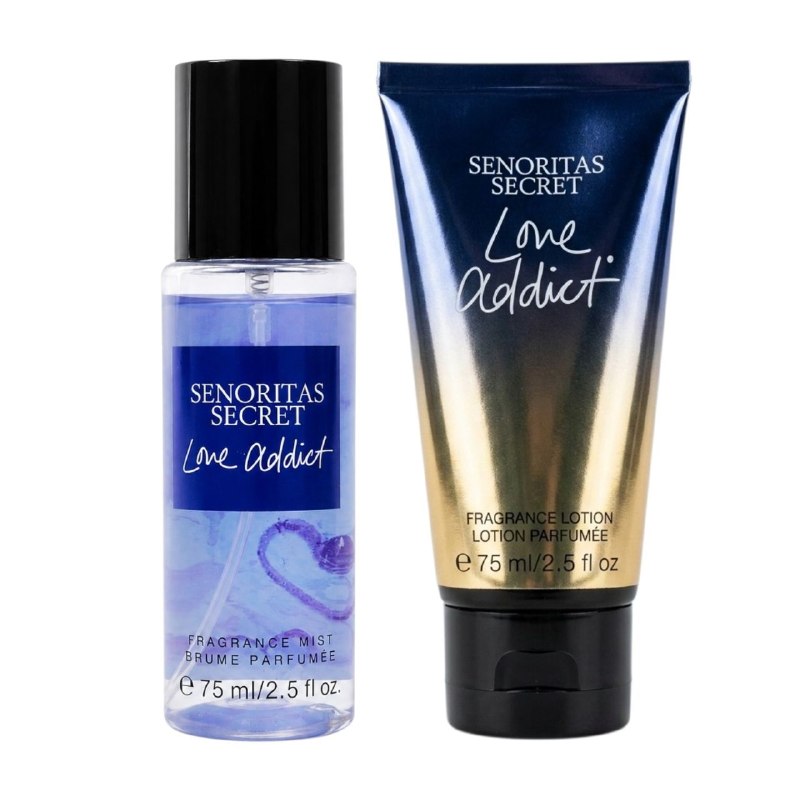 SET SENORITAS SECRET LOVE ADDICT SPLASH 75ML CREMA CORPORAL 75ML (M) (AROMA SIMILAR VICTORIAS SECRET LOVE ADDICT)