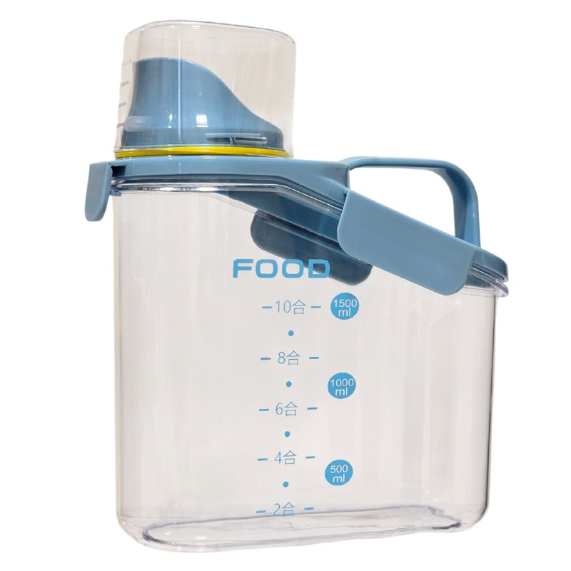 ALMACENADOR DISPENSADOR DE ALIMENTOS CEREALES O GRANOS DE 1500ML, IDEAL PARA MANTENER TUS ALIMENTOS FRESCOS Y BIEN ORGANIZADOS 3 COLORES
