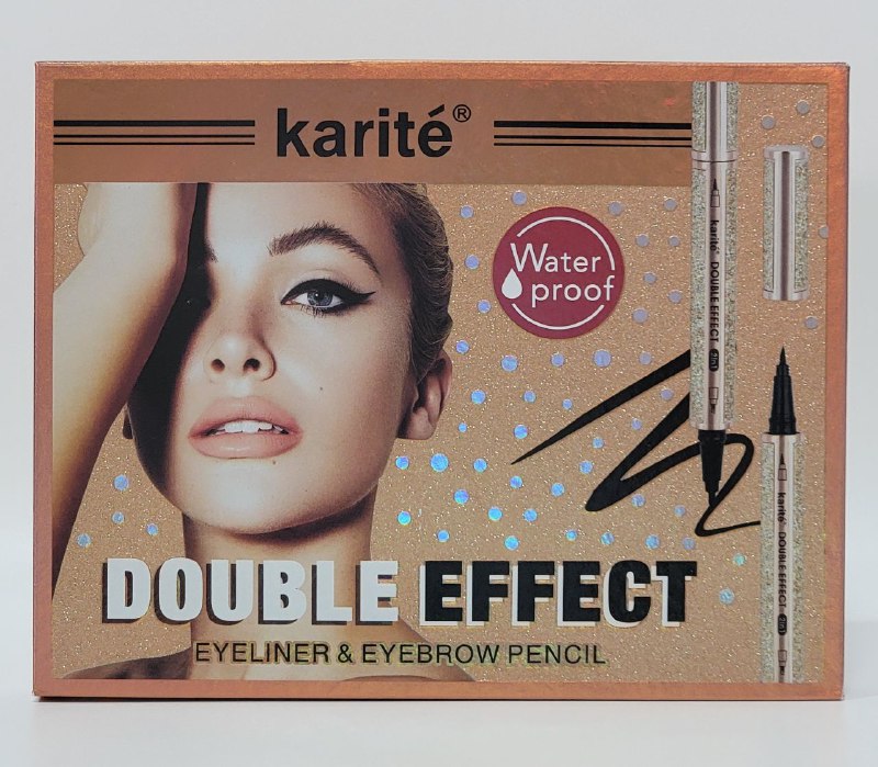 DELIENADOR DE OJOS Y LAPIZ DE CEJAS 2 EN 1 FORMULA 3D UNICA, ACABADO INTENSO KARITE 1ML
