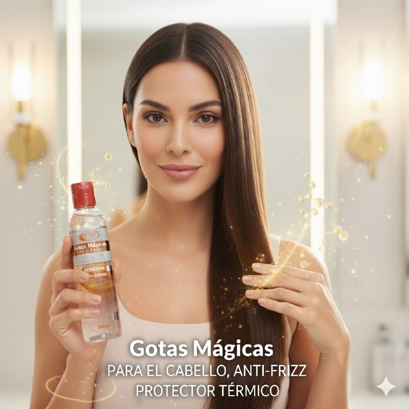 ACEITE PARA EL CABELLO GOTAS MAGICAS DE QUERATINA ANTIFRIZZ, PROTECTOR TERMICO Y BRILLO INTENSO STAY BEAUTIFUL 180ML