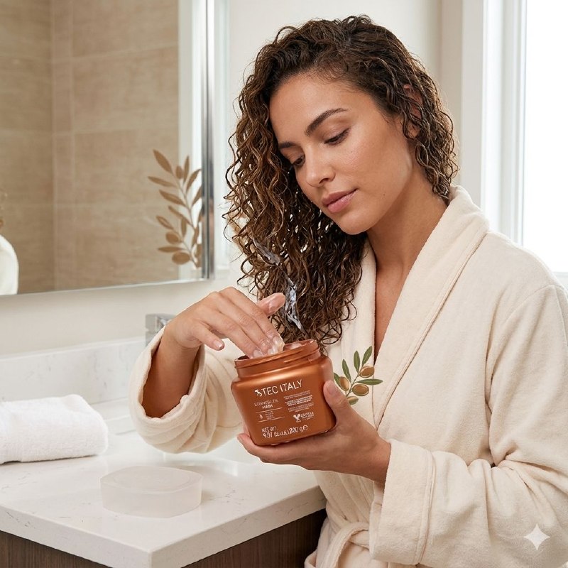 MASCARARILLA PARA EL CABELLO CON ACEITES ANTI FRIZZ NUTRITIVOS TEC ITALY 280G