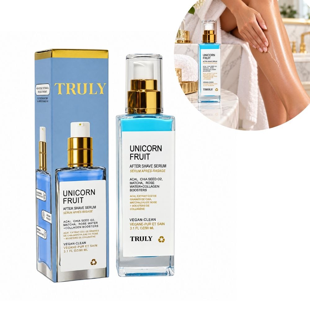 SUERO CORPORAL CALMANTE E HIDRATANTE PARA DESPUES DEL AFEITADO CON AROMA UNICORN FRUIT TRULY 90ML