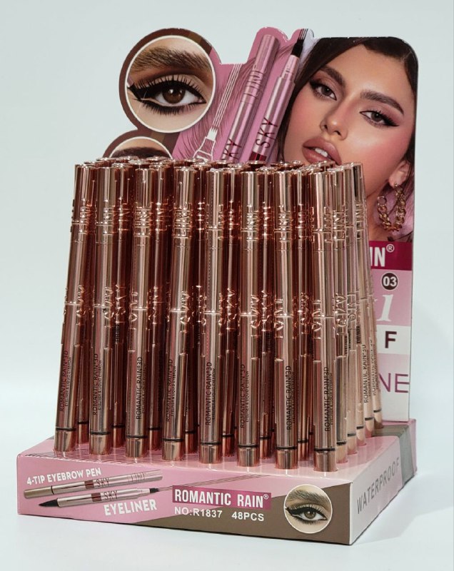 DELINEADOR DE OJOS Y CEJAS EN LAPIZ LIQUIDO IMPERMEABLE ROMANTIC RAIN (DUPE DE MAYBELLINE)