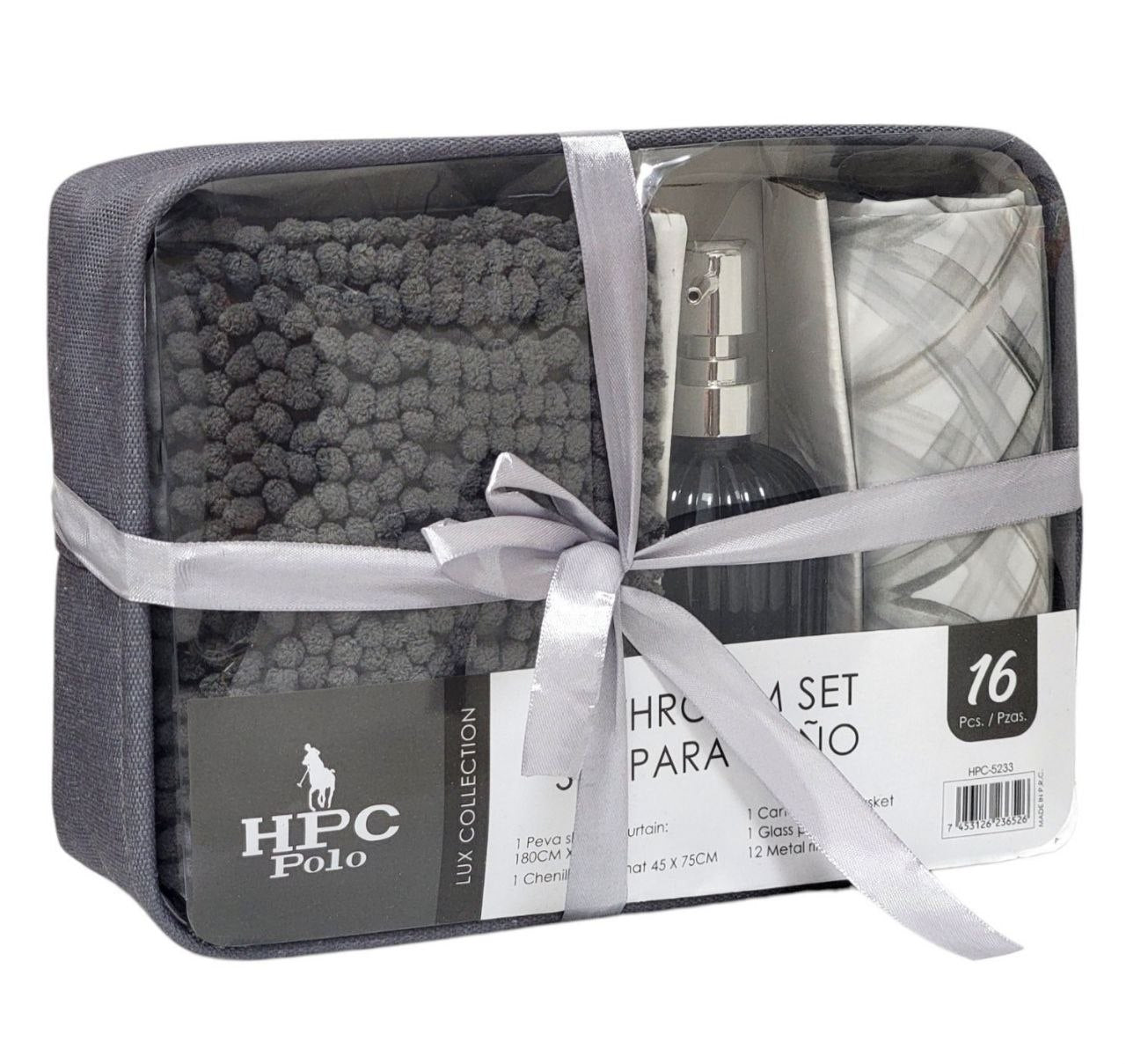 SET PARA BAÑO RESISTENTE, LAVABLE A MÁQUINA Y DE LARGA DURACIÓN HPC POLO BATHROOM
