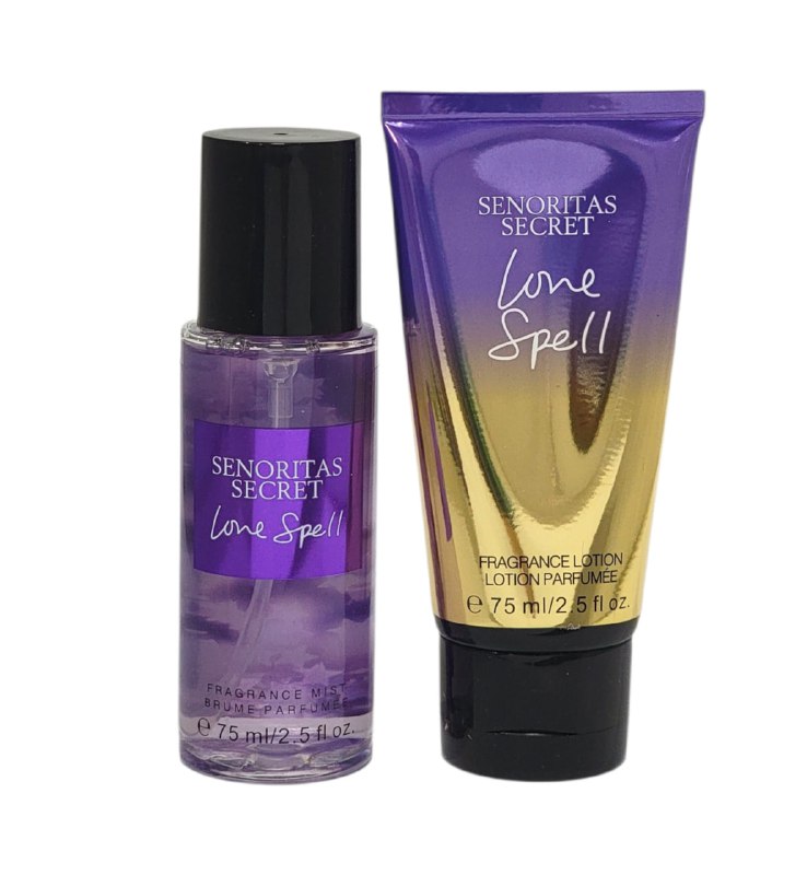 SET SENORITAS SECRET LOVE SPELL SPLASH 75ML CREMA CORPORAL 75ML (M) (AROMA SIMILAR VICTORIAS SECRET LOVE SPELL)