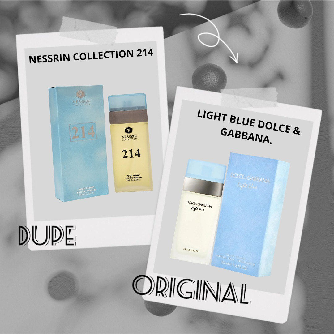 NESSRIN COLLECTION 214 EDP 100ML (M) (AROMA SIMILAR DOLCE & GABBANA LIGHT BLUE)