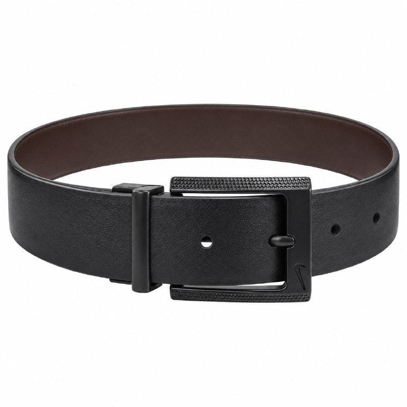FAJA ORIGINAL NIKE REVERSIBLE PARA CABALLERO COLOR NEGRO Y CAFÉ TALLA M 34-36