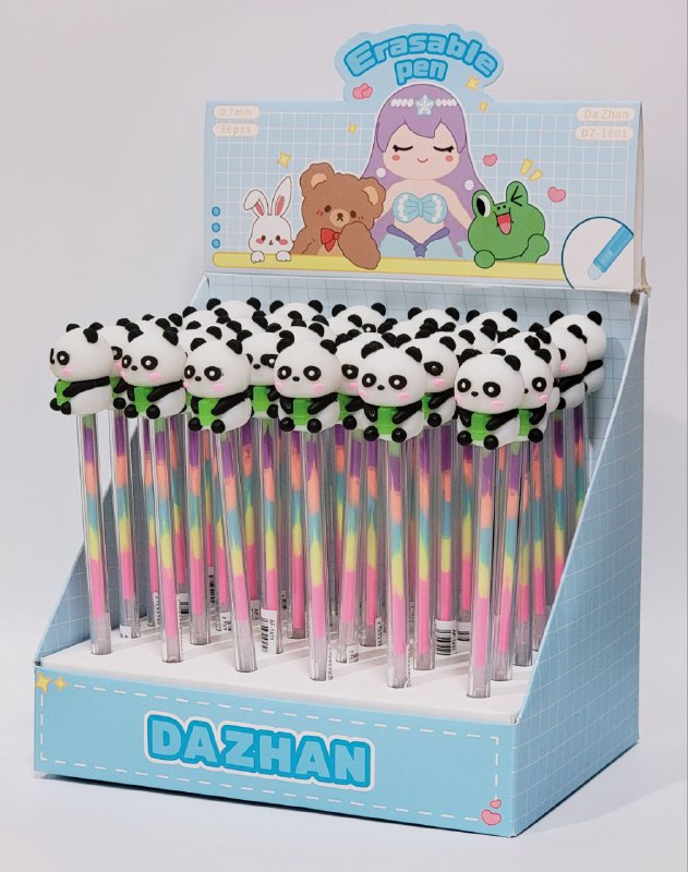 LAPIZ TINTA BOLIGRAFO MULTICOLOR, DISEÑO DE OSO PANDA ERASABLE PEN DAZHAN