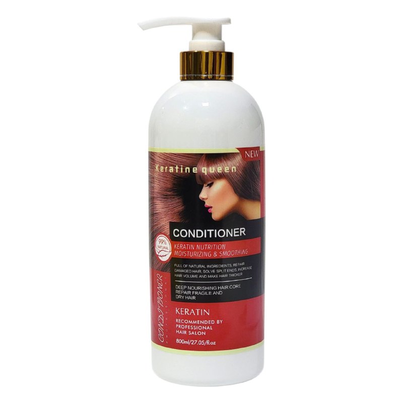 ACONDICIONADOR DE QUERATINA NUTRE, HIDRATA Y SUAVIZA EL CABELLO KERATINE QUEEN 800ML