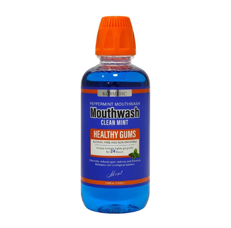 ENJUAGUE BUCAL DE MENTA QUE LIMPIA Y DEJA SANAS LAS ENCIAS, SIN ALCOHOL DURANTE 24H KORMESIC 520ML (DUPE THERABREATH)