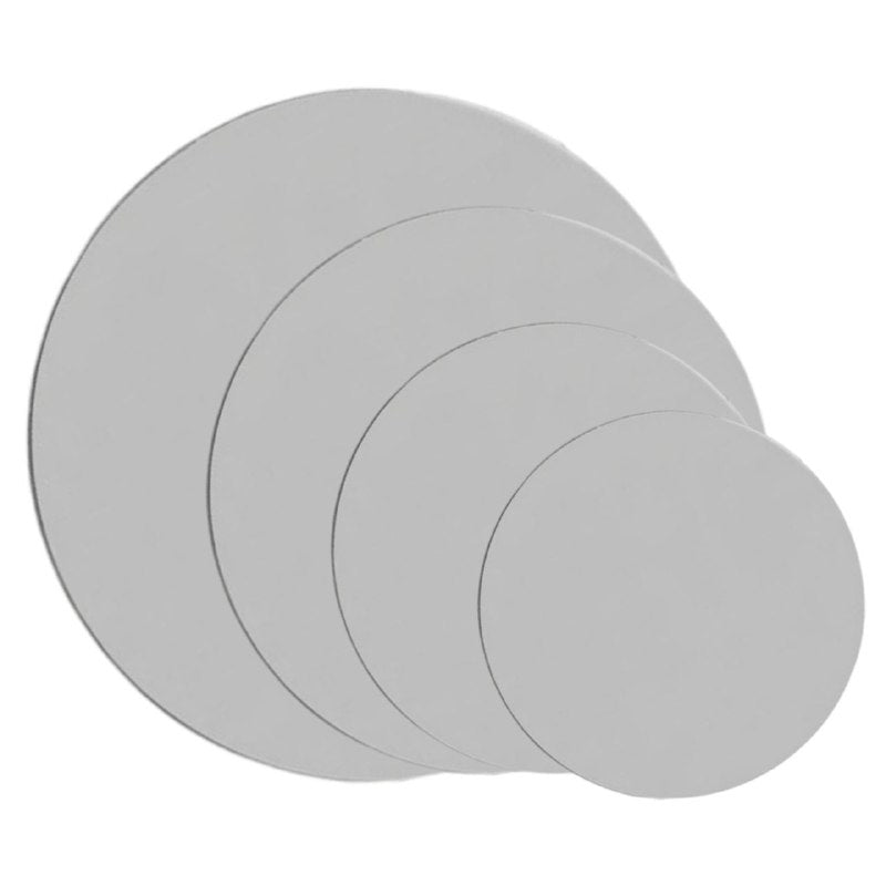 SET DE 4 ESPEJOS DECORATIVOS ADHESIVOS CIRCULARES ACRILICOS IRROMPIBLES DE 10.5CM HASTA 18.3CM