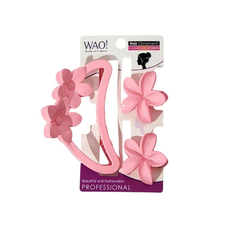 GANCHO PARA EL CABELLO EN SET DE 3PCS WAO BEAUTY GRANDE 9X6CM, PEQUEÑOS 4X4CM