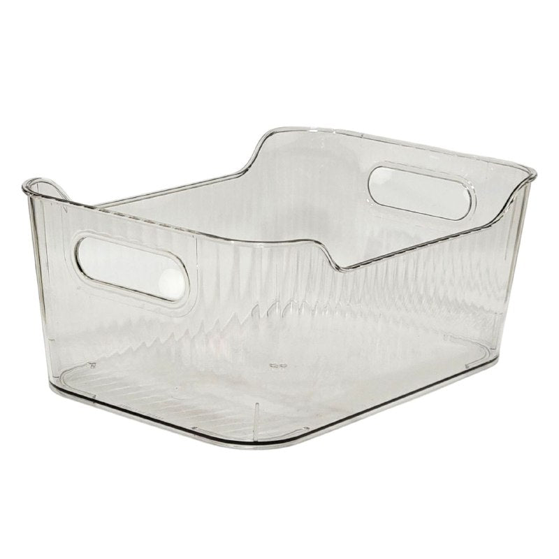 ORGANIZADOR RECIPIENTE DE ALMACENAMIENTO DE ACRILICO CONTENEDOR TRANSPARENTE PARA REFRIGERADOR O ESTANTE 23X15X8.5CM