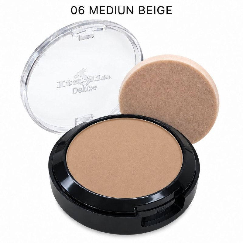 POLVO COMPACTO MATIFICANTE CON PROTECCION SOLAR TONO MEDIUM BEIGE 06 ITALIA DELUXE 8G