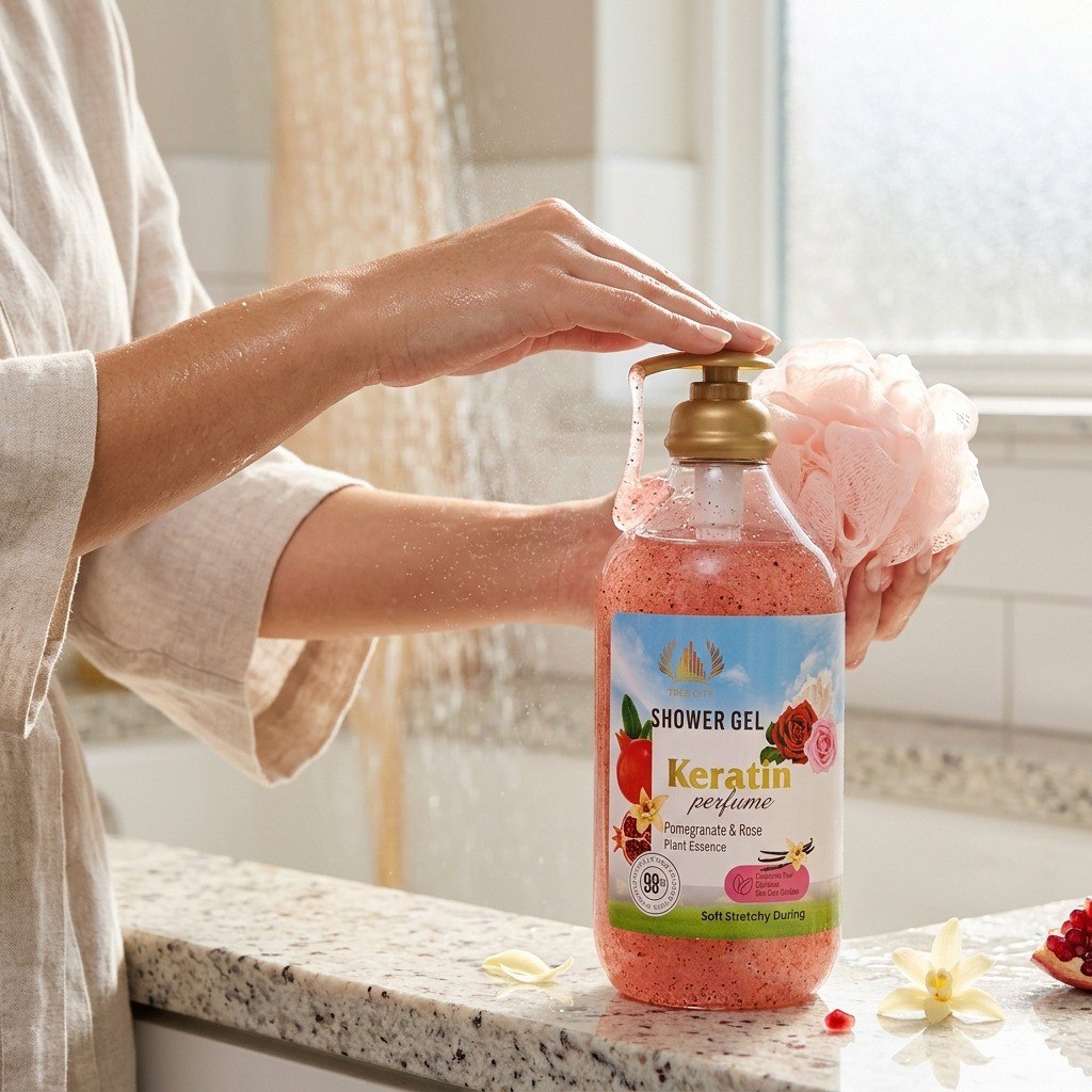 GEL DE DUCHA ANTIOXIDANTE CON ESENCIA DE GRANADA Y ROSA TREE CITY 1000ML
