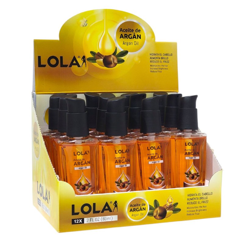 ACEITE PARA EL CABELLO DE ARGAN DE HIDRATACION PROFUNDA ANTIFRIZZ LOLA 60ML (DUPE DE LOREAL)