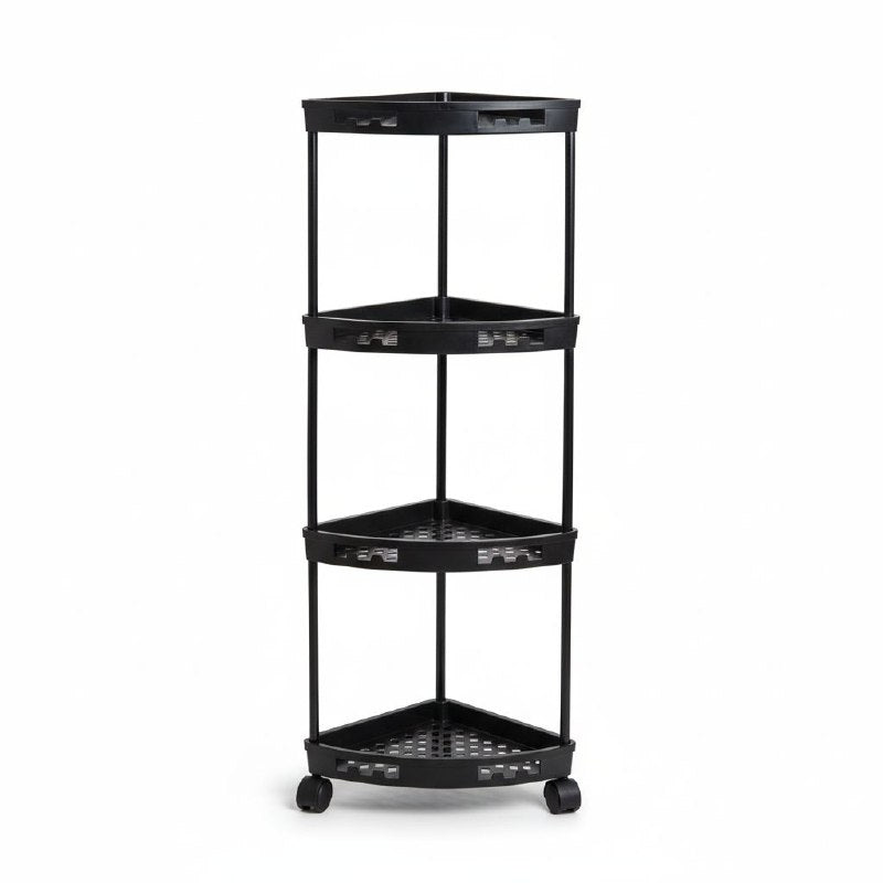 ORGANIZADOR ESQUINERO MULTIFUNCIONAL PARA BAÑO DE 4 NIVELES DE PLASTICO 95X34X24CM