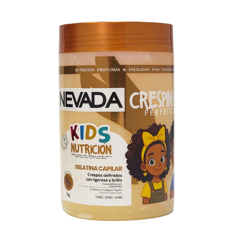 GELATINA PARA EL CABELLO PARA NIÑOS DEFINIDORA PARA PELO RIZADOS Y AFROS NEVADA KIDS 1KG