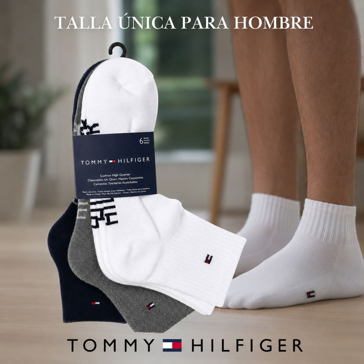 CALCETA TOBILLERA ORIGINAL TOMMY HILFIGER 6 PARES