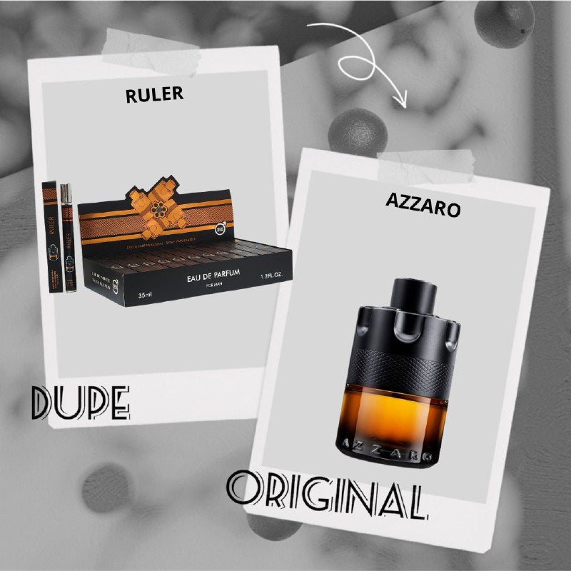 PERFUME EN TUBO PARA HOMBRE RULER EDP 35ML (H) (AROMA SIMILAR AZZARO)