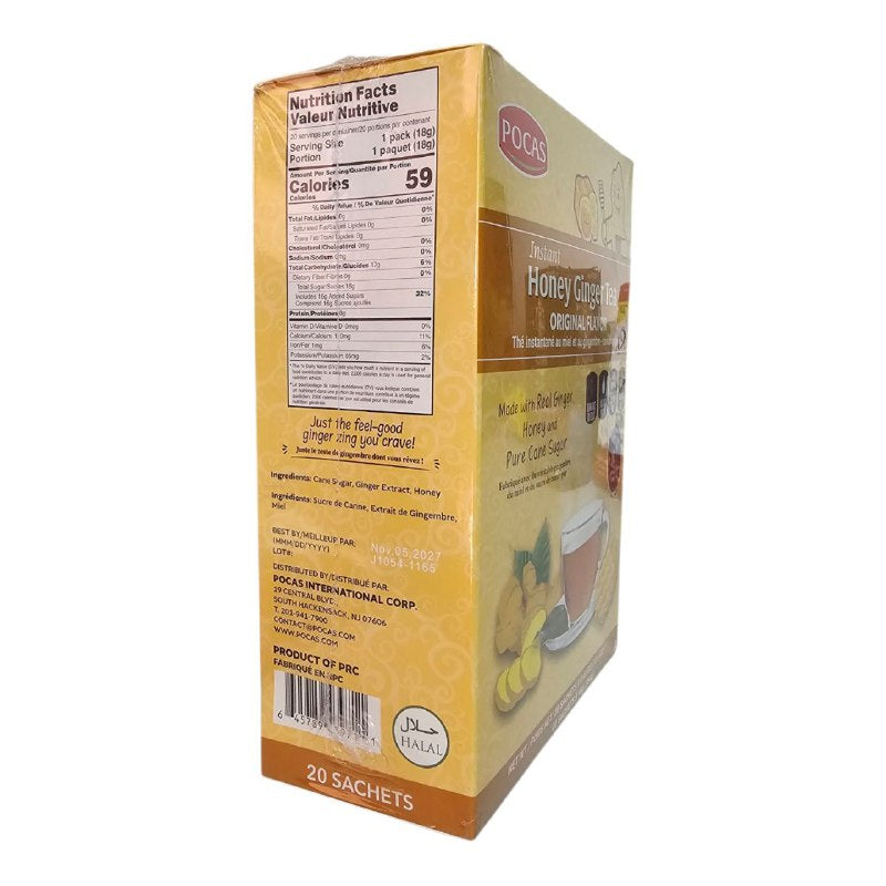TE DE MIEL Y JENGIBRE FORTALECE EL SISTEMA INMUNOLOGICO Y NUTRE NATURALMENTE POCAS TEA 20UND